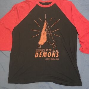 Inner Demons Red and Black Long Sleeve Tee